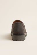 Chunky Sole Loafers Penny - Brown Suede