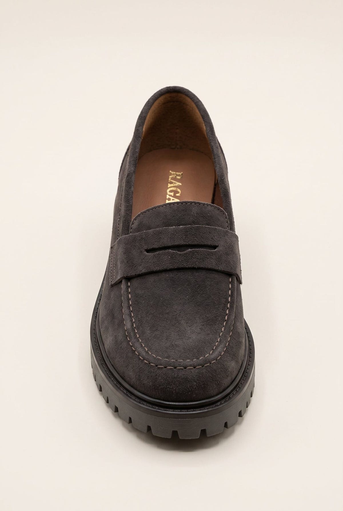 Chunky Sole Loafers Penny - Brown Suede