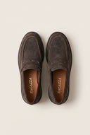 Chunky Sole Loafers Penny - Brown Suede