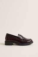 Chunky Sole Loafers Penny - Burgundy Patent
