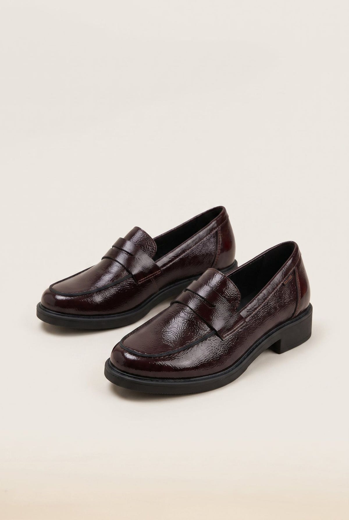 Chunky Sole Loafers Penny - Burgundy Patent