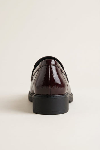 Chunky Sole Loafers Penny - Burgundy Patent