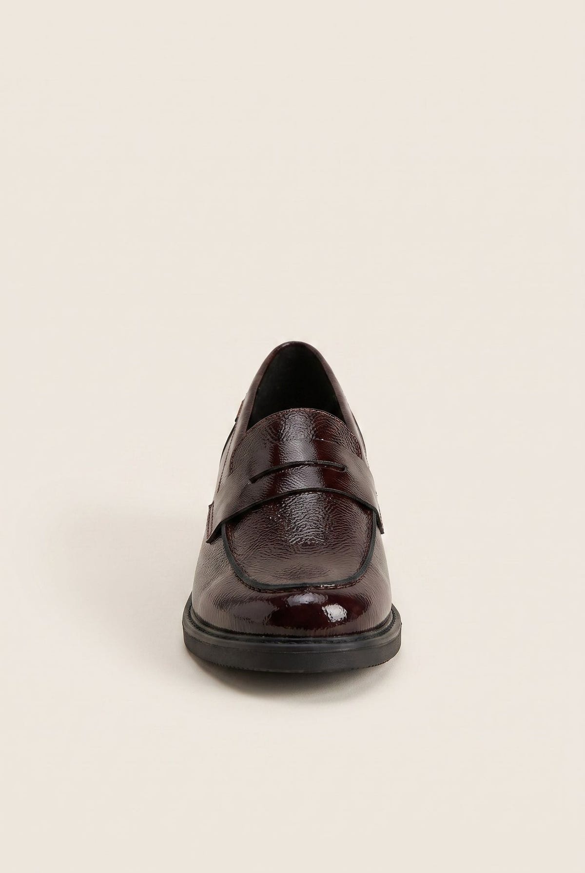 Chunky Sole Loafers Penny - Burgundy Patent