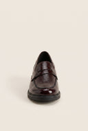 Chunky Sole Loafers Penny - Burgundy Patent