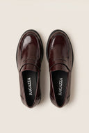 Chunky Sole Loafers Penny - Burgundy Patent