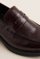 Chunky Sole Loafers Penny - Burgundy Patent
