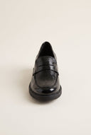 Chunky Sole Loafers Penny - Black Patent
