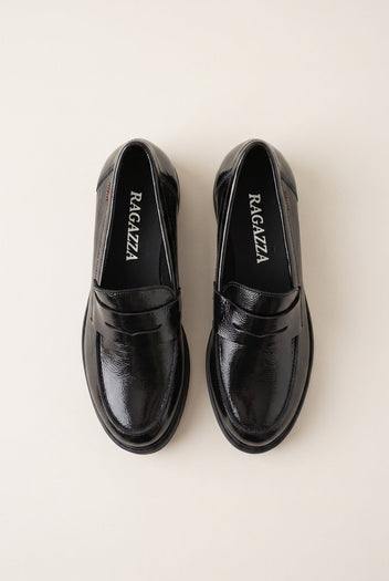 Chunky Sole Loafers Penny - Black Patent