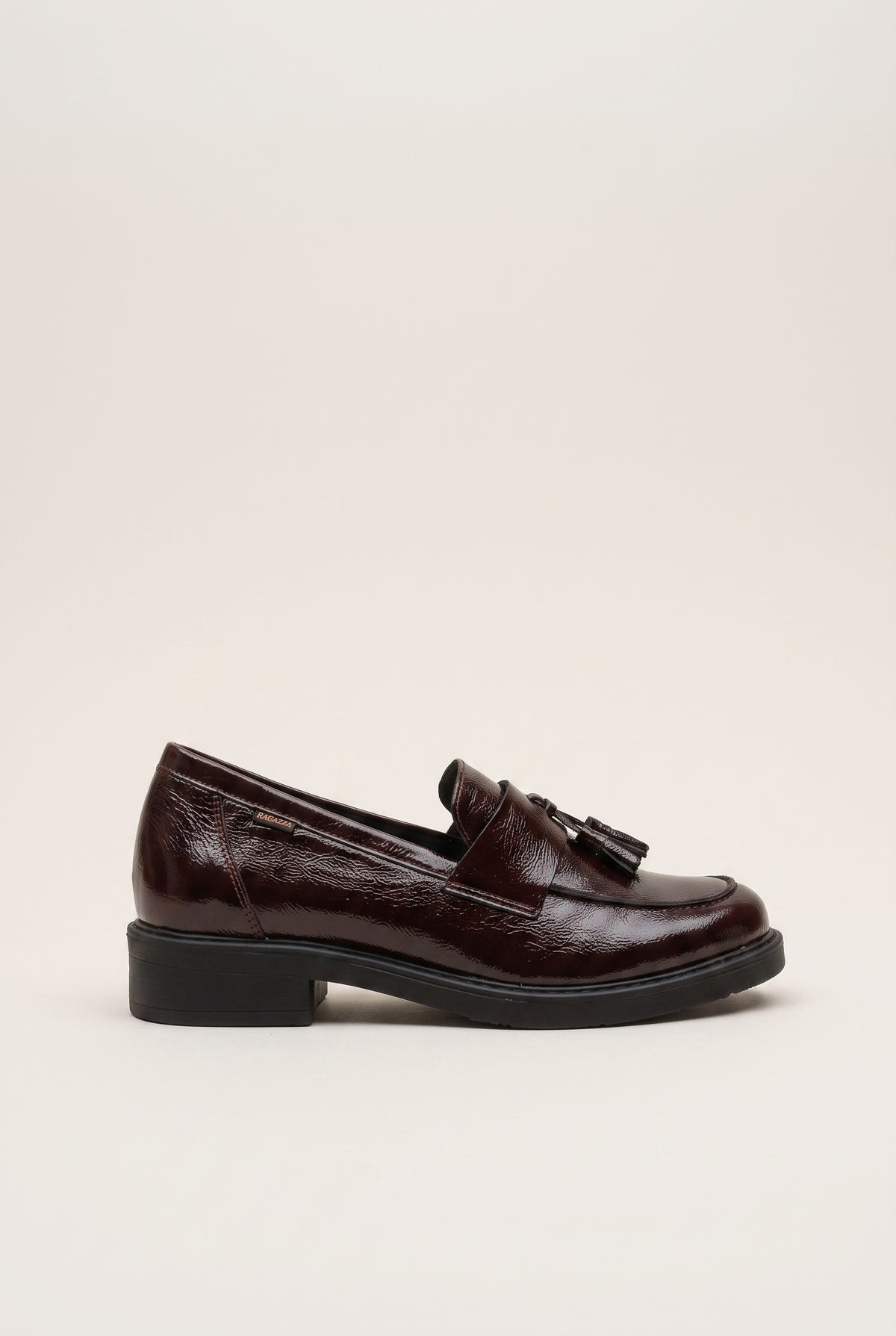 Loafers Fringe Detail - Burgundy Patent
