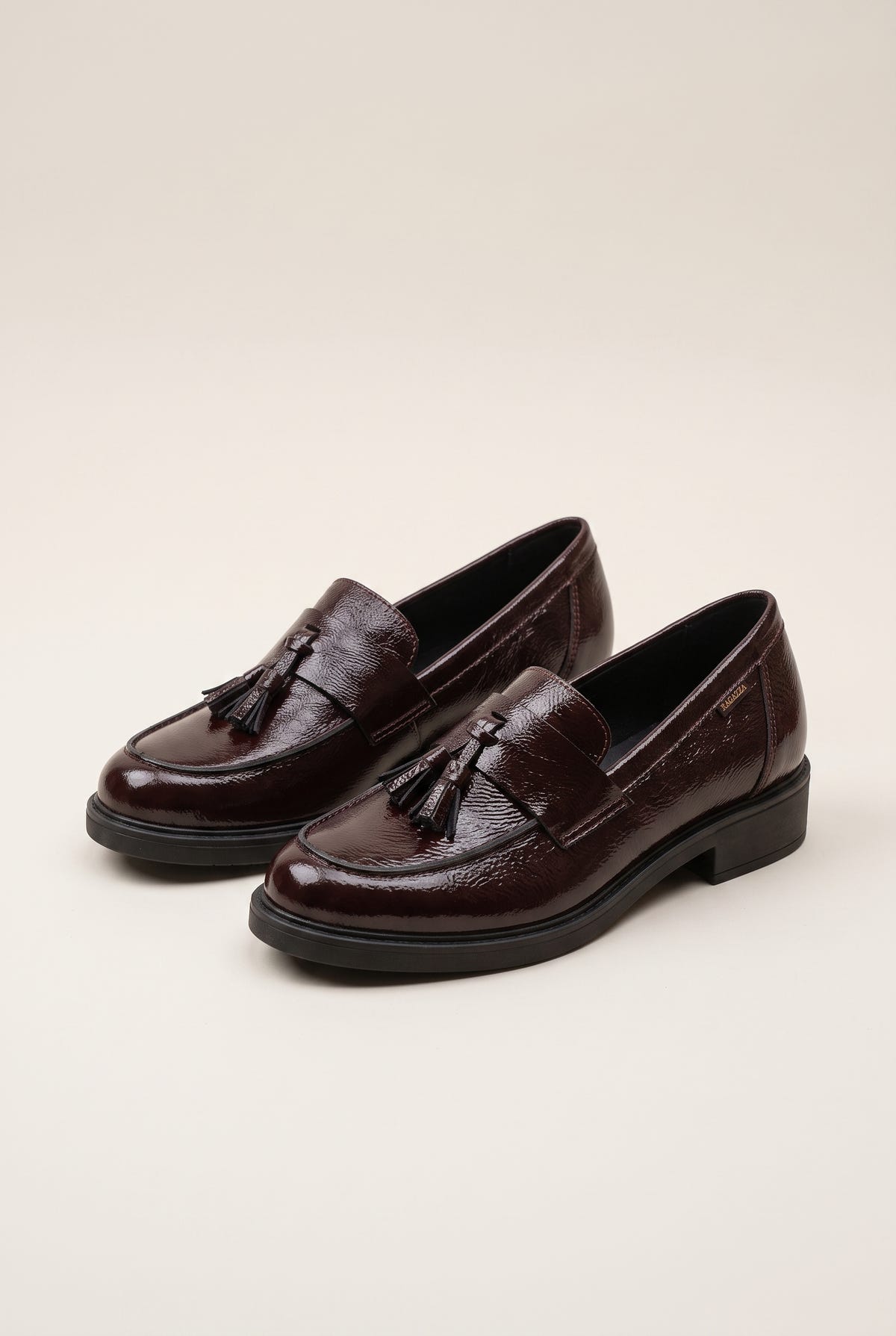 Loafers Fringe Detail - Burgundy Patent