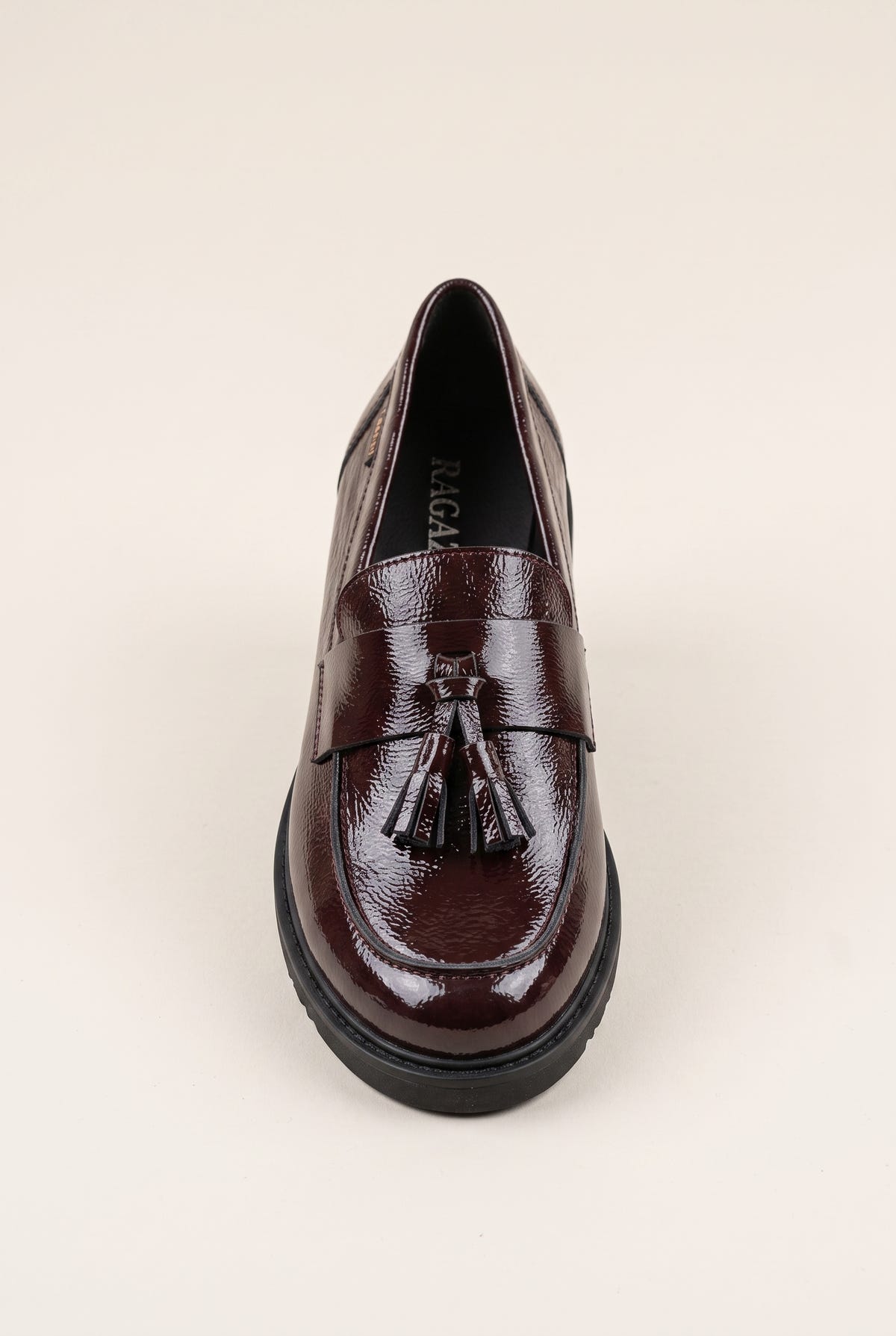 Loafers Fringe Detail - Burgundy Patent