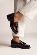 Loafers Fringe Detail - Burgundy Patent