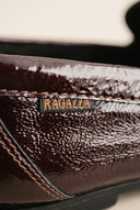 Loafers με λεπτομέρεια κρόσσια - Μπορντώ Λουστρίνι