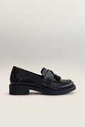 Loafers Fringe Detail - Black Patent