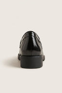 Loafers Fringe Detail - Black Patent