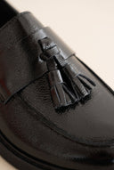 Loafers Fringe Detail - Black Patent