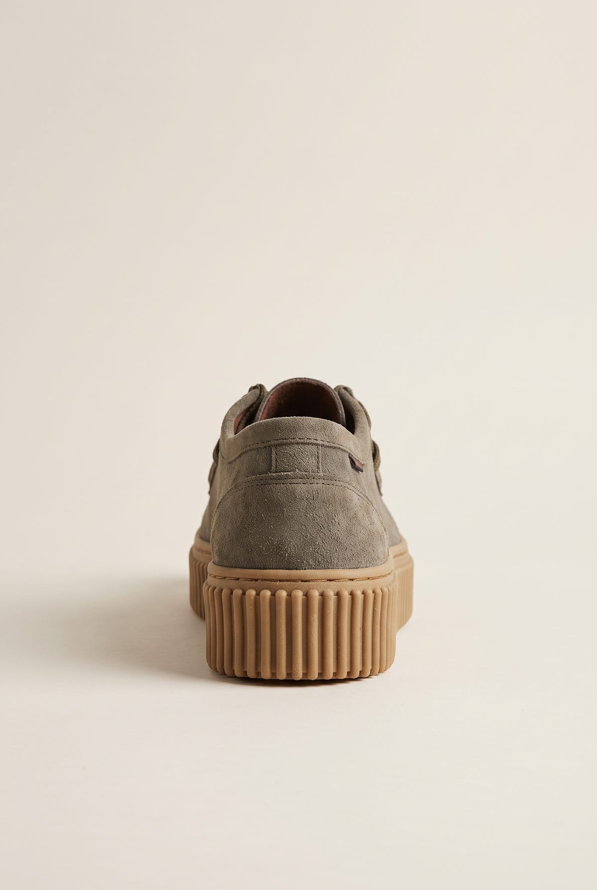 Mocassini platform con lacci - Suede Oliva
