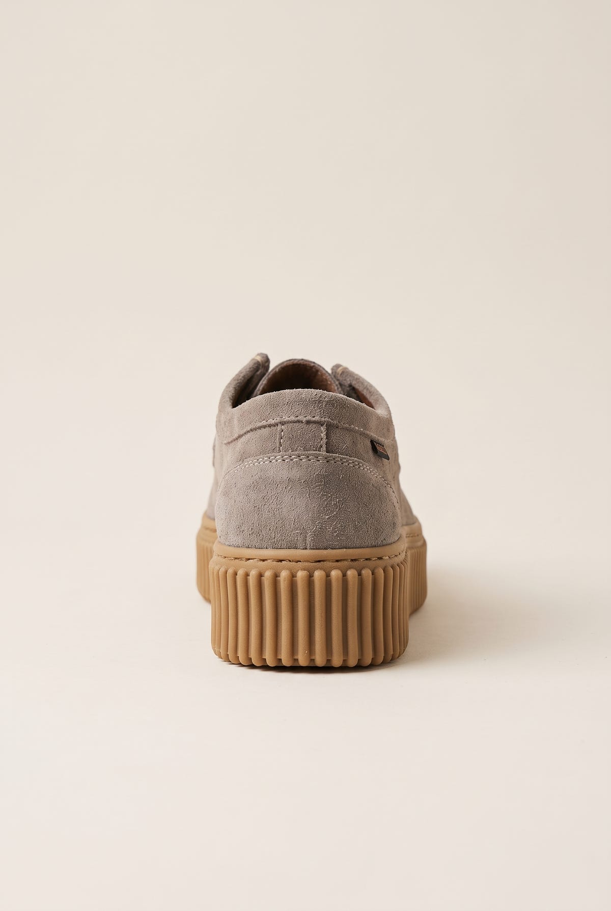 Mocassins plateforme à lacets - Daim Taupe