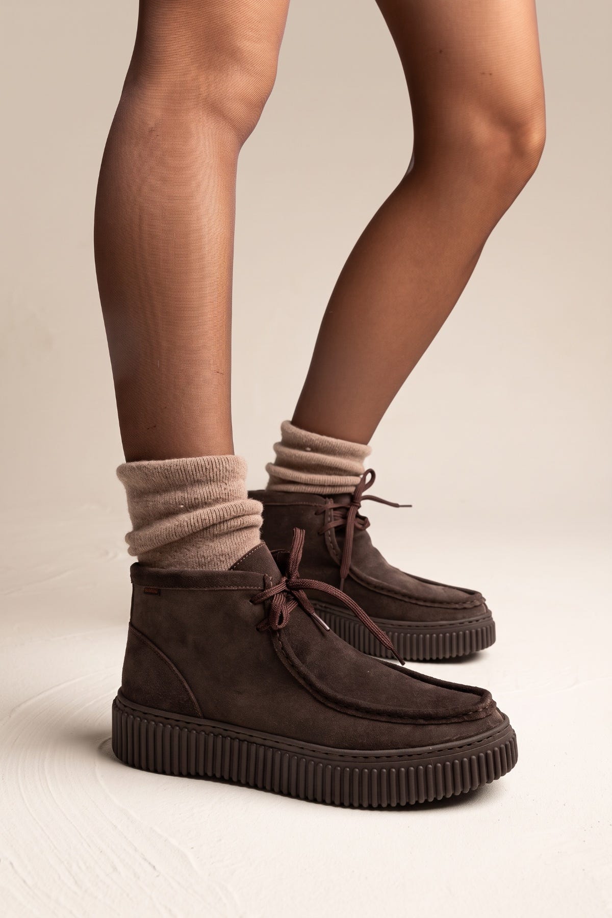 Chukka Boots Platform Gum Sole - Brown Suede