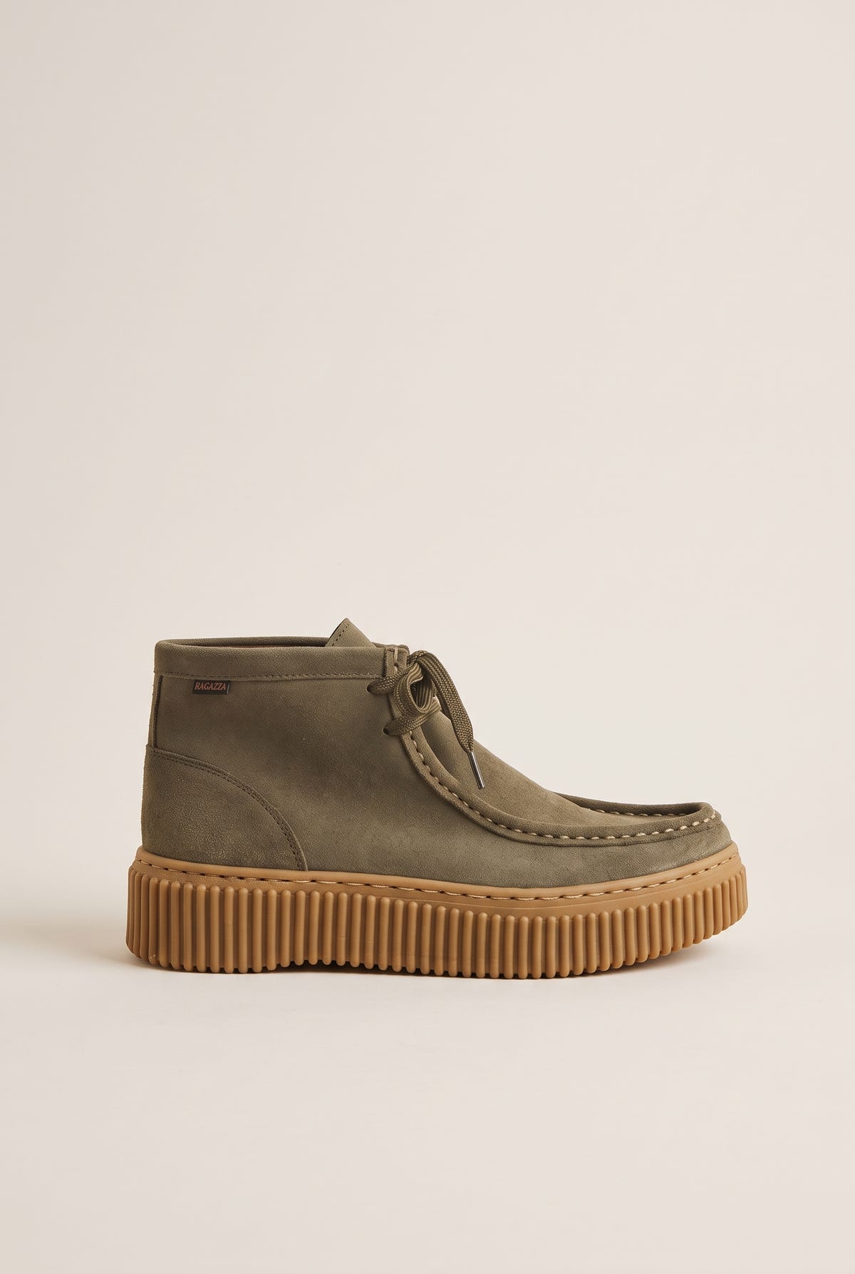 Chukka Boots Platform Gum Sole - Olive Suede