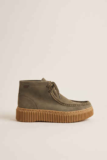 Chukka Boots Platform Gum Sole - Olive Suede