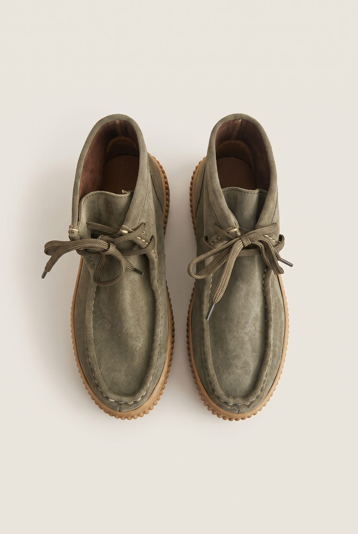 Chukka Boots Platform Gum Sole - Olive Suede
