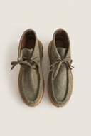 Chukka Boots Platform Gum Sole - Olive Suede