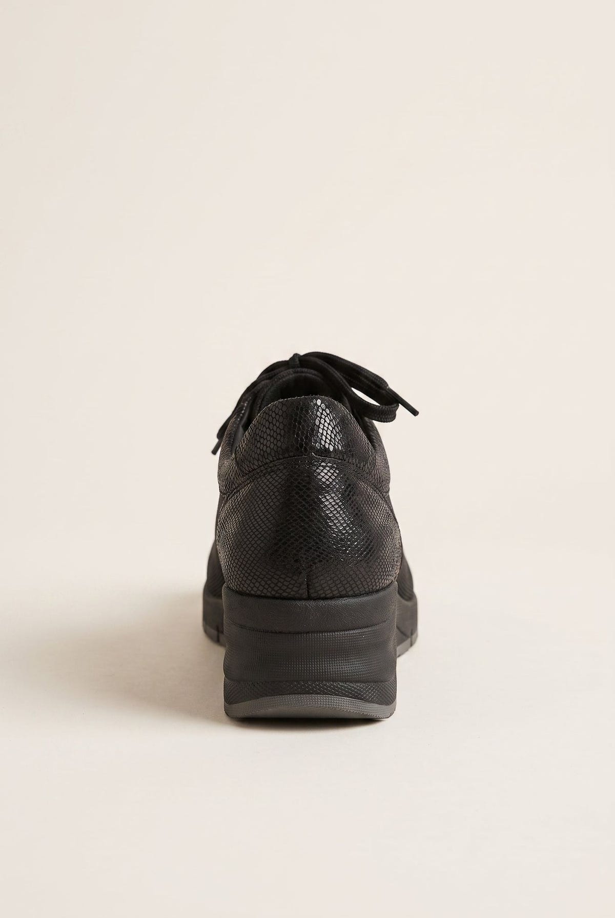 Wedge Sneakers Waterproof - Black Fabric