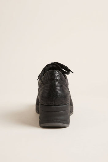 Wedge Sneakers Waterproof - Black Fabric