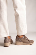 Wedge Sneakers Waterproof - Sand Fabric