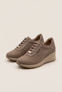 Wedge Sneakers - Ύφασμα Άμμου
