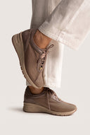 Wedge Sneakers Waterproof - Sand Fabric