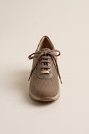 Wedge Sneakers - Ύφασμα Άμμου