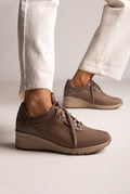 Wedge Sneakers Waterproof - Sand Fabric