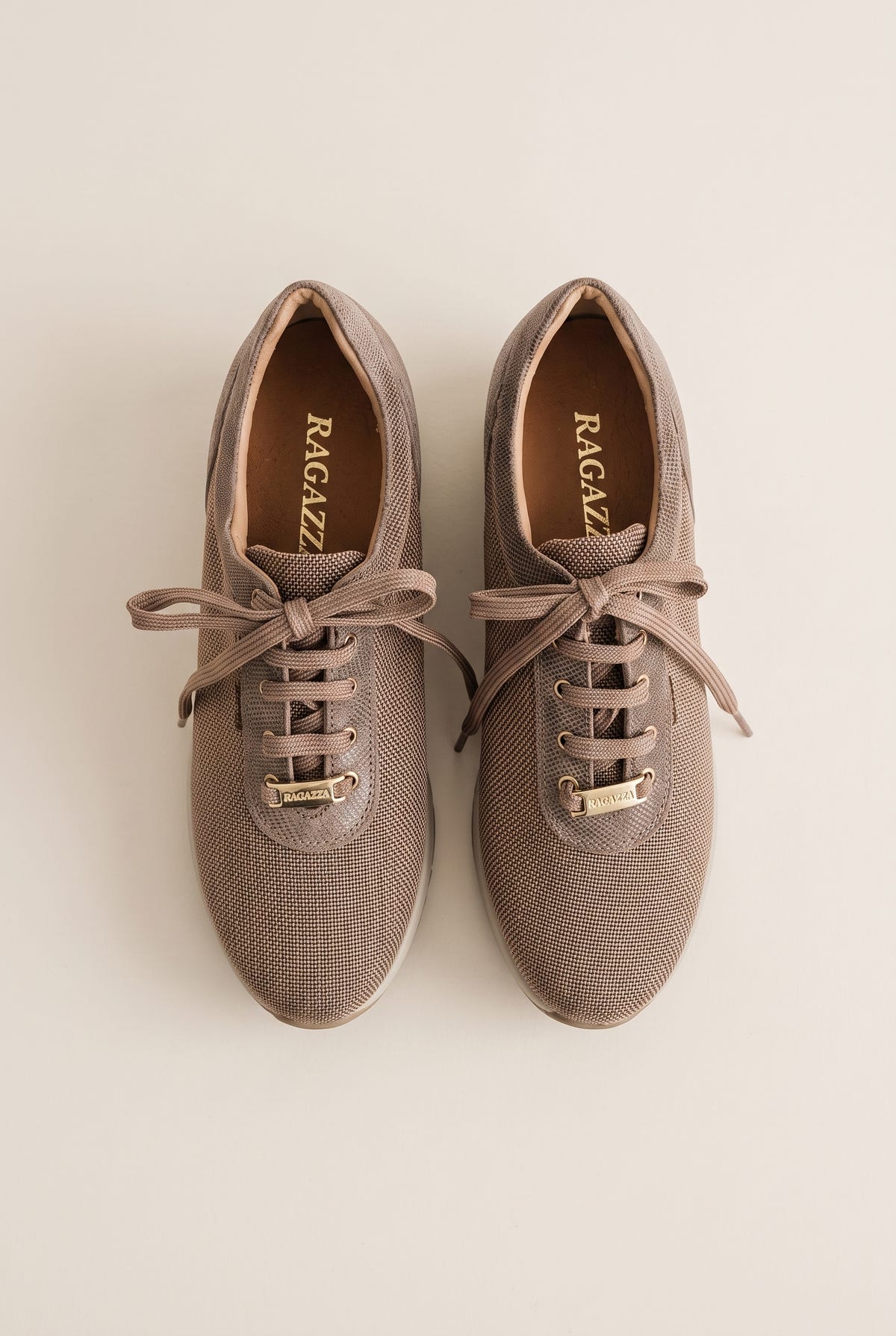 Wedge Sneakers Waterproof - Sand Fabric