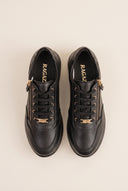 Wedge Sneakers Side Zip - Black Matte