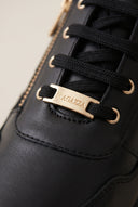 Wedge Sneakers Side Zip - Black Matte