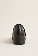 Flatform μπαλαρίνες με Velcro - Μαύρο Ματ