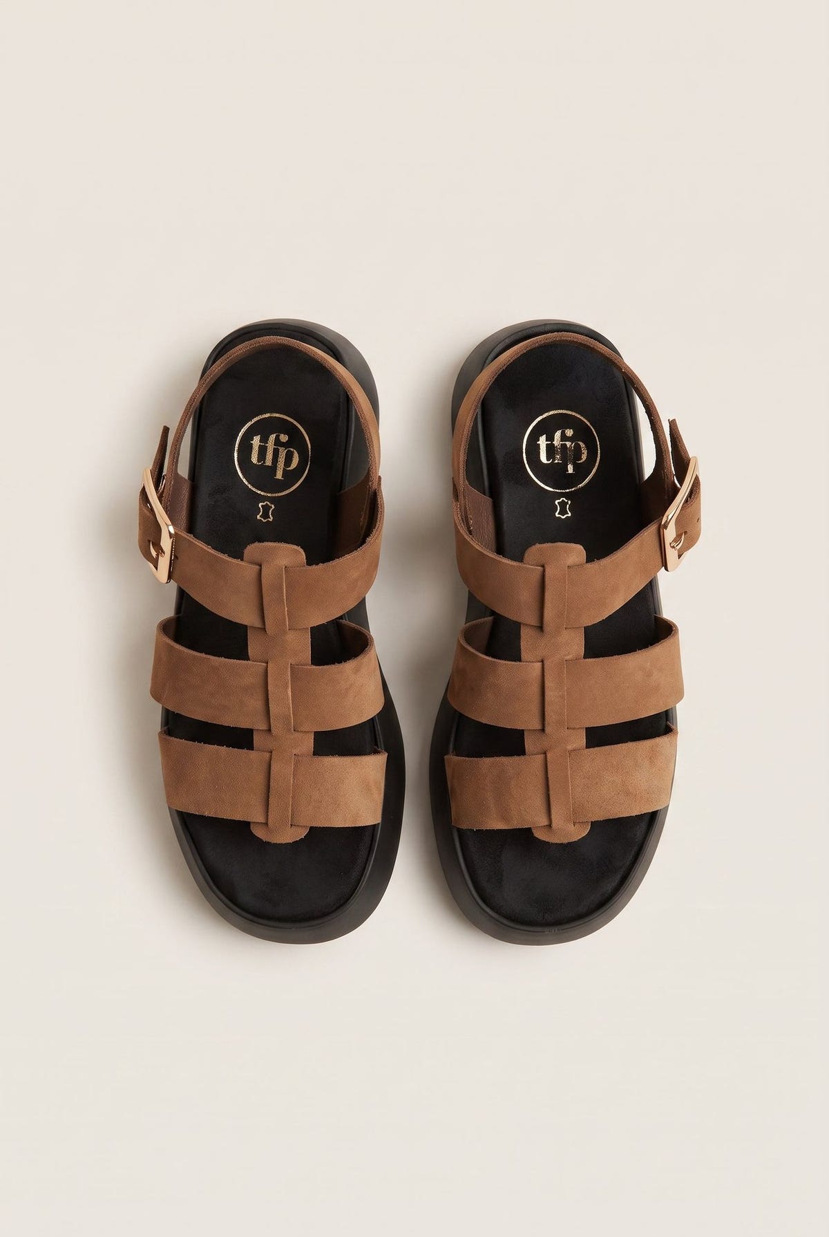 Flatform Sandals Wide Strap Buckle - Mocha Suede-Flatform Sandals, Sandals, Shoes, TFP Collection, Women’s Collection, New In Shoes, New In Sandals, All, Summer Shoes Sale, Summer Sandals Sale, Sales, All but outlet, Editor’s Choice, Shoes Sales, Recommended products (Seguno), Gifts 70€ & Under, The Fashion Edit, Leather Shoes, SS 2026 Collection, TFP/Estil, Sandals New & Selected, Sandals SALE, Flatform SALE