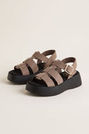 Flatform Sandals Wide Strap Buckle - Stone Suede-Best Sellers, Flatform Sandals, Sandals, Shoes, TFP Collection, Women’s Collection, New In Shoes, New In Sandals, All, Best Seller Shoes, Summer Shoes Sale, Summer Sandals Sale, Sales, All but outlet, Editor’s Choice, Shoes Sales, Gifts 50€ & Under, The Fashion Edit, Leather Shoes, SS 2026 Collection, TFP/Estil, Sandals New & Selected, Sandals SALE, Flatform SALE