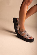 Flatform Sandals Wide Strap Buckle - Stone Suede-Best Sellers, Flatform Sandals, Sandals, Shoes, TFP Collection, Women’s Collection, New In Shoes, New In Sandals, All, Best Seller Shoes, Summer Shoes Sale, Summer Sandals Sale, Sales, All but outlet, Editor’s Choice, Shoes Sales, Gifts 50€ & Under, The Fashion Edit, Leather Shoes, SS 2026 Collection, TFP/Estil, Sandals New & Selected, Sandals SALE, Flatform SALE
