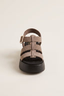 Flatform Sandals Wide Strap Buckle - Stone Suede-Best Sellers, Flatform Sandals, Sandals, Shoes, TFP Collection, Women’s Collection, New In Shoes, New In Sandals, All, Best Seller Shoes, Summer Shoes Sale, Summer Sandals Sale, Sales, All but outlet, Editor’s Choice, Shoes Sales, Gifts 50€ & Under, The Fashion Edit, Leather Shoes, SS 2026 Collection, TFP/Estil, Sandals New & Selected, Sandals SALE, Flatform SALE