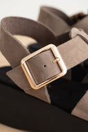 Flatform Sandals Wide Strap Buckle - Stone Suede-Best Sellers, Flatform Sandals, Sandals, Shoes, TFP Collection, Women’s Collection, New In Shoes, New In Sandals, All, Best Seller Shoes, Summer Shoes Sale, Summer Sandals Sale, Sales, All but outlet, Editor’s Choice, Shoes Sales, Gifts 50€ & Under, The Fashion Edit, Leather Shoes, SS 2026 Collection, TFP/Estil, Sandals New & Selected, Sandals SALE, Flatform SALE