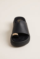 Flatform Toe Ring Sandals - Black Suede-Flatform Sandals, Sandals, Shoes, TFP Collection, Women’s Collection, New In Shoes, New In Sandals, All, Summer Shoes Sale, Summer Sandals Sale, Sales, All but outlet, Editor’s Choice, Shoes Sales, Recommended products (Seguno), Gifts 50€ & Under, The Fashion Edit, Leather Shoes, SS 2026 Collection, TFP/Estil, Sandals New & Selected, Sandals SALE, Flatform SALE