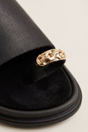 Flatform Toe Ring Sandals - Black Suede-Flatform Sandals, Sandals, Shoes, TFP Collection, Women’s Collection, New In Shoes, New In Sandals, All, Summer Shoes Sale, Summer Sandals Sale, Sales, All but outlet, Editor’s Choice, Shoes Sales, Recommended products (Seguno), Gifts 50€ & Under, The Fashion Edit, Leather Shoes, SS 2026 Collection, TFP/Estil, Sandals New & Selected, Sandals SALE, Flatform SALE