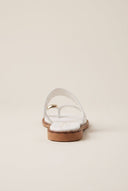 Toe Ring Sandals Studded Sole - White Matte-Toe Ring Sandals Studded Sole - White Matte