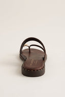 Toe Ring Sandals Studded Sole - Brown Matte-Toe Ring Sandals Studded Sole - Brown Matte