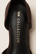 Ballet Flats Pointed Toe - Brown Suede
