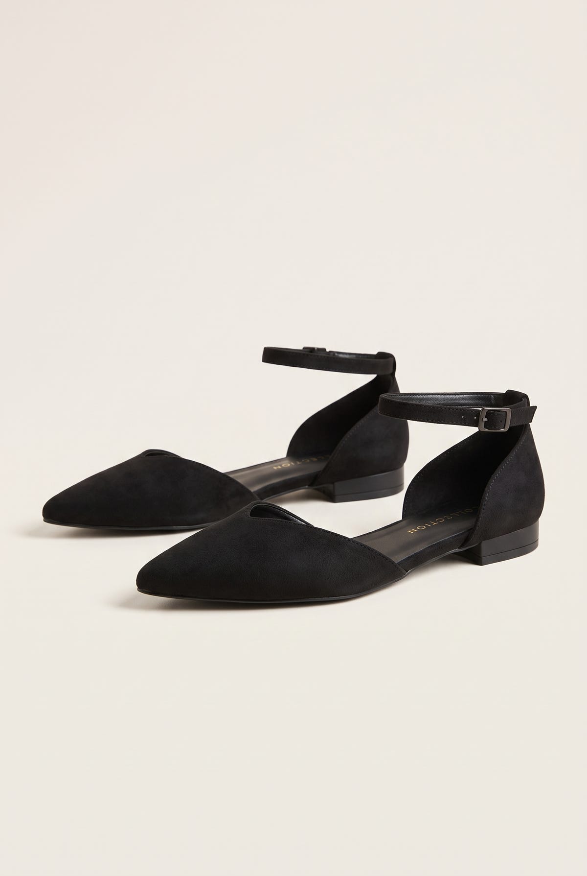 Ballet Flats Pointed Toe - Black Suede
