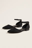 Ballet Flats Pointed Toe - Black Suede